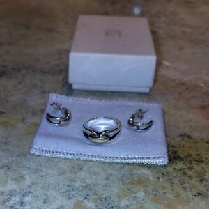 Retired Vintage James Avery Silver and Gold Knot Jewelry Set